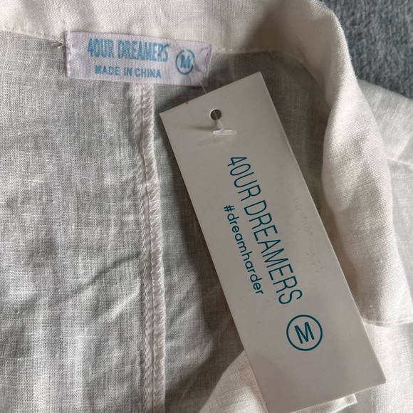 4four dreamers women’s Classic White Long-Sleeve Top size M - Picture 6 of 6